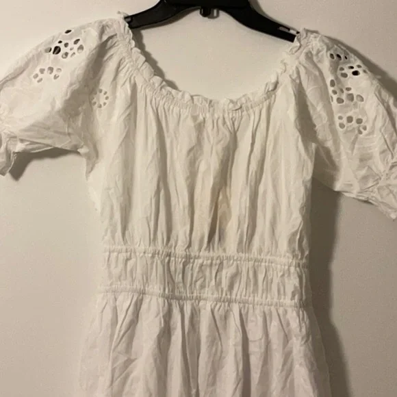 White Smocked Ruffled Maxi Sundress - Picture 2 of 2